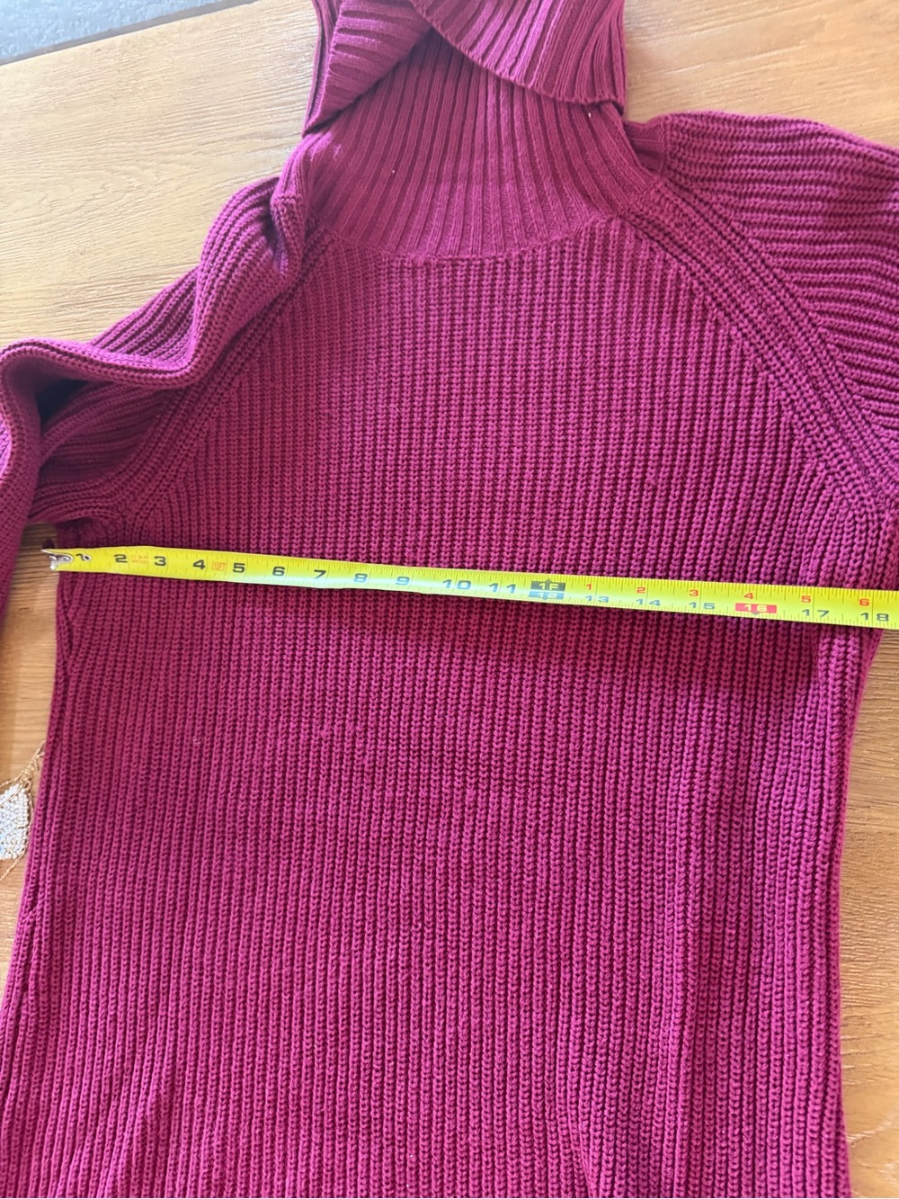 INC Deep Berry Autumn Sweater Dress Cotton Blend Comfy Size XS - Picture 5 of 8